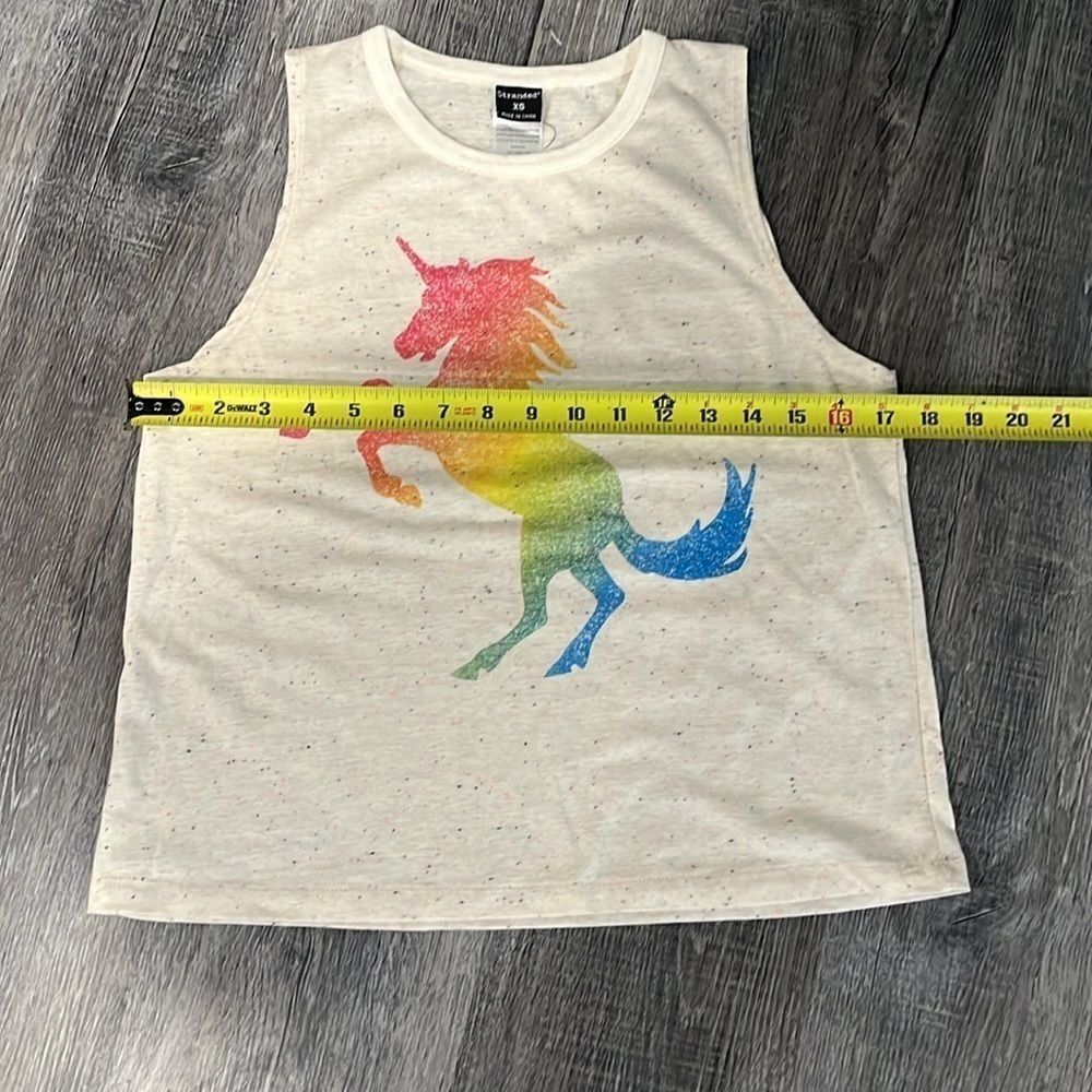 Stranded Confetti Multi-Colored Unicorn On Cream … - image 6